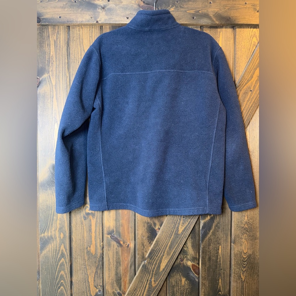 Patagonia Navy Synchilla Fleece Jacket with Multicolor Logo - Picture 2 of 6